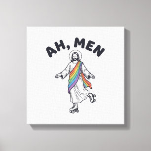 Ah Men Rullskridskoåkning Tro Vektordesign_1 Canvastryck