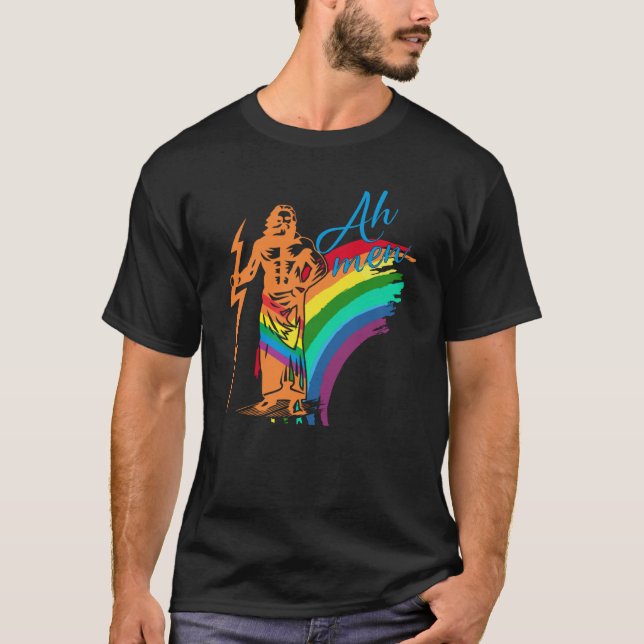Ah Men Support LGBTQ Gay Pride Month Cute Gay For  T Shirt (Framsida)
