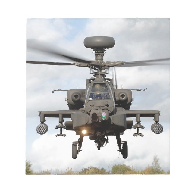ah militär för 64 apache longbowhelocopter anteckningsblock (Framsida)