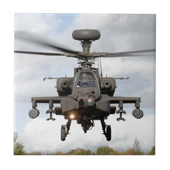 ah militär för 64 apache longbowhelocopter kakelplatta (Framsidan)