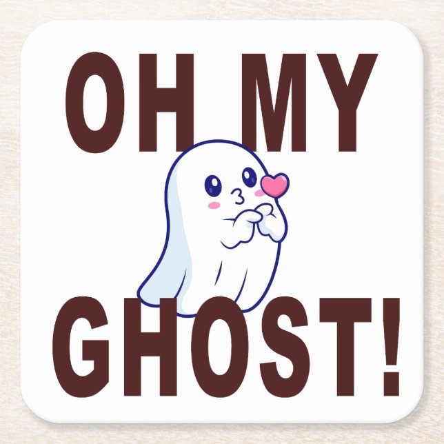 Åh, min Ghost! Underlägg Papper Kvadrat (Framsidan)