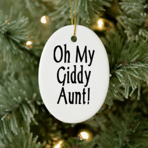 Åh, min Giddy Moster! Julgransprydnad Keramik