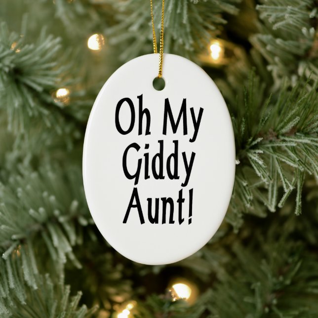 Åh, min Giddy Moster! Julgransprydnad Keramik (Träd)