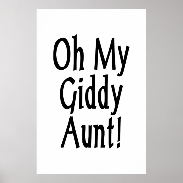 Åh, min Giddy Moster! Poster (Framsidan)