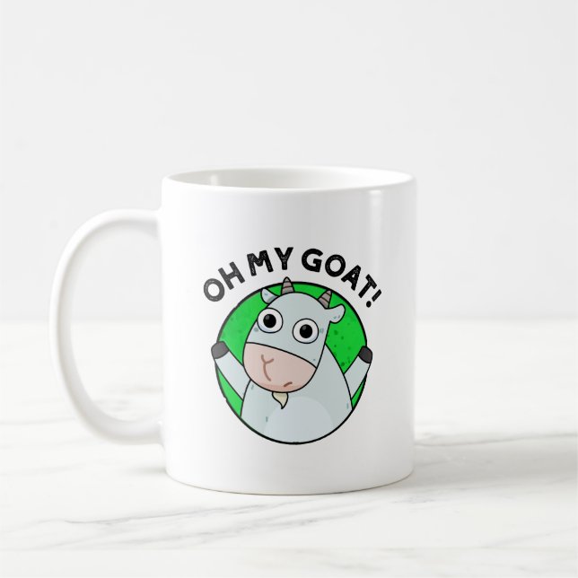 Åh, min Goat Funny Animal Pun Kaffemugg (Vänster)