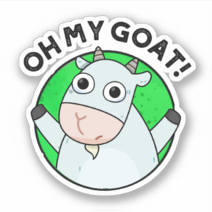 Åh, min Goat Funny Animal Pun Klistermärken