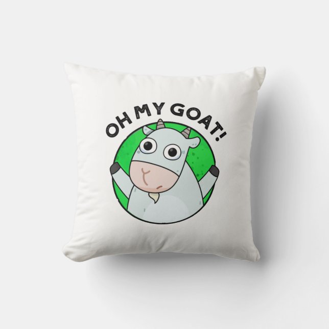Åh, min Goat Funny Animal Pun Kudde (Framsida)