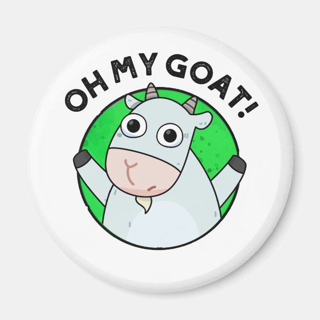 Åh, min Goat Funny Animal Pun Magnet (Framsidan)