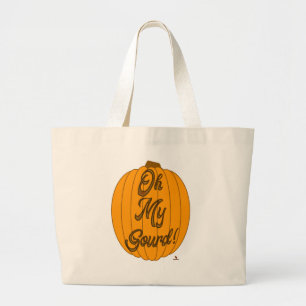 Åh, min Gourd Fall Pumpkin Tecknad Motto Jumbo Tygkasse