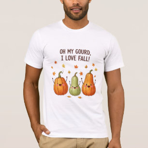 Åh Min Gourd Jag Älskar Höst Kawaii Pumpa Skörd T Shirt