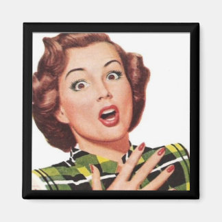 "Åh, min!" RETRO HOUSEWIFE MAGNET
