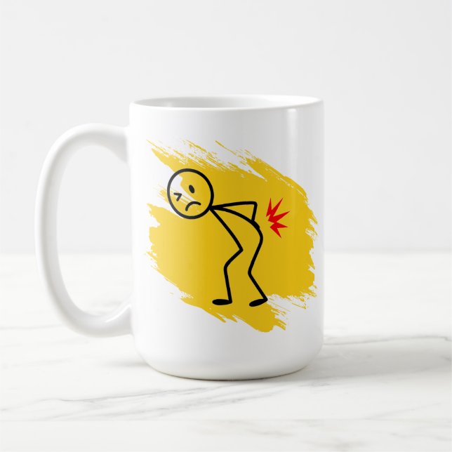Åh Min Ryggsmärta Humor Anpassad Kaffemugg (Vänster)