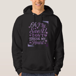 Åh Min Söta! Krossa Inte Mitt Hjärta – Lila Romant Hoodie