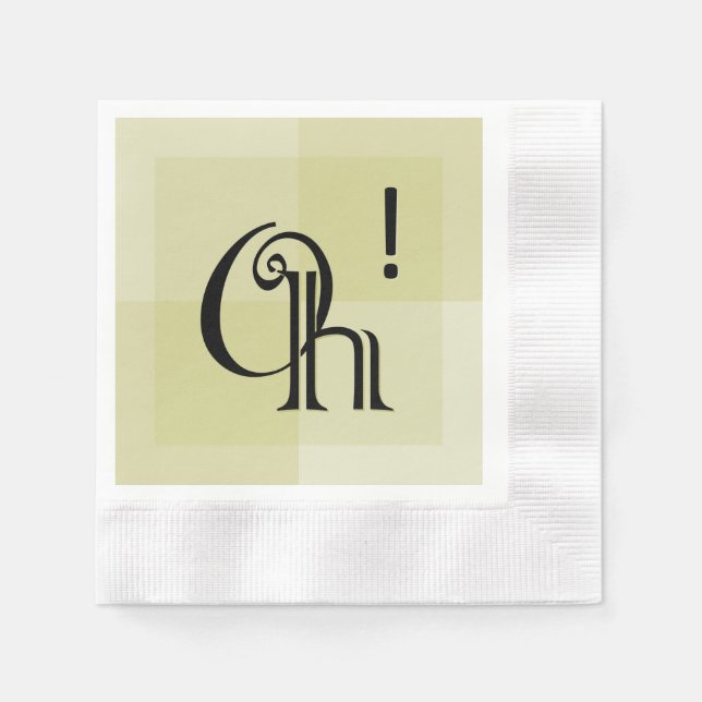 Åh! Modern, Elegant och klassens överraskningsdag Pappersservett (Framsidan)