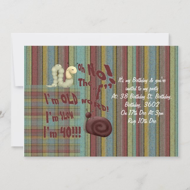 Åh nej, F-Ord Inbjudningar (Framsida)