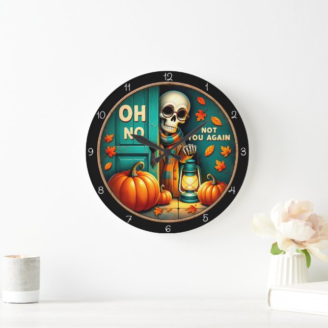 Åh nej inte du igen Halloween  Stor Klocka (Hem)