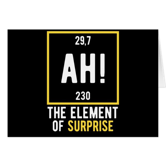 Ah Överraskningens element Hälsningskort (Framsidan Horizontal)