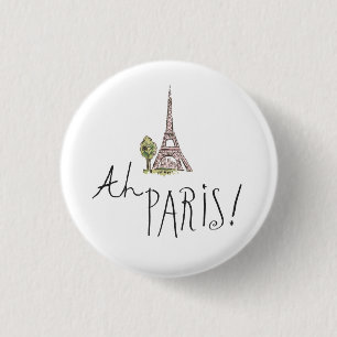 Ah Paris! Citationstecken med det Effiel torn Knapp