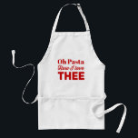 Åh Pasta Hur jag kärlek Thee Apron Förkläde<br><div class="desc">Gratulerar till din passion för pasta med den här charmerande och funktionella plattan! Perfekt för köksmästare, kulinariskt studenter, hemkokar och pastaentusiaster, denna apron kombinerar stil och praktik. Den är tillverkad av ett tåligt, enkelt till rent tyg och har ett justerbart band från nacke och en generös ficka för redskap eller...</div>