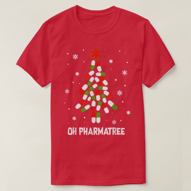 Åh Pharmatree Pills Julgran Ljus Pharmacy T Shirt (Design framsida)