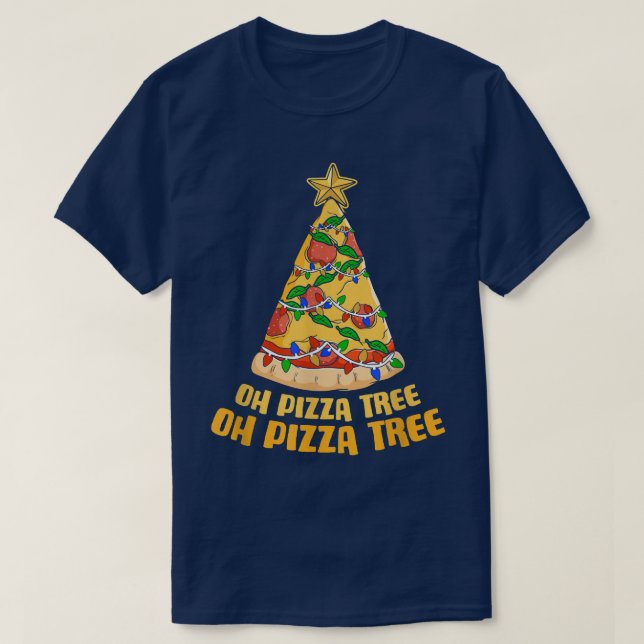 Åh Pizza Träd Cheese Food Baking jul Pizza T T Shirt (Design framsida)