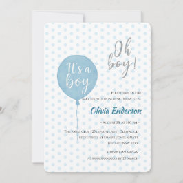 Åh pojke! Ballongbaby är på väg Inbjudan