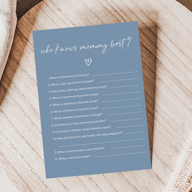 Åh pojke Boho Minimalistisk Bebis Shower Vem vet s (Modern Oh Boy Baby Shower Game)