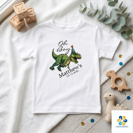 Åh pojke! Söt dinosaurie baby shower T Shirt