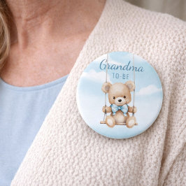 Åh pojke Teddybjörn Mormor att bli Pin Knapp