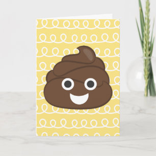 Åh Poop (Emoji) Belated Birthday Card Kort