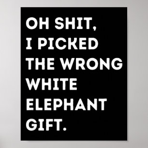 Åh Rolig Vit Elefant För Vuxna Under 15 20 Poster
