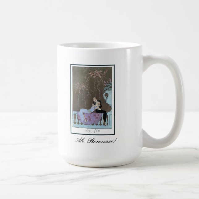 Ah romantik! Att kyssa kopplar ihop muggen Kaffemugg (Höger)