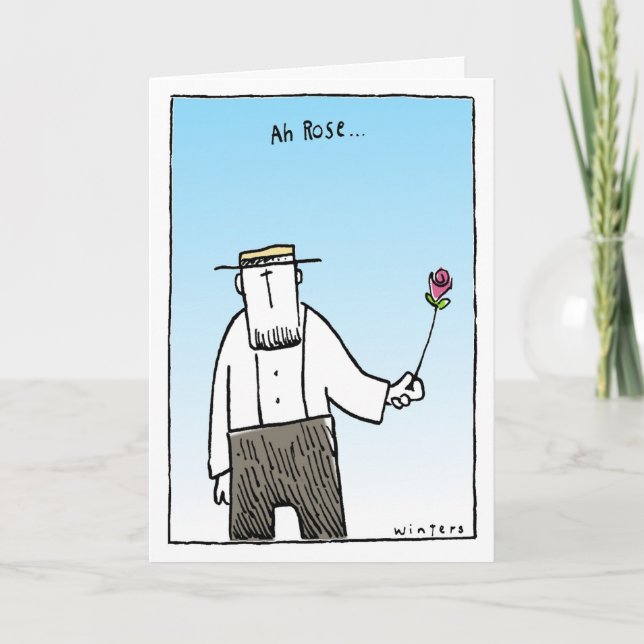 AH rosa Plainfolk hälsningar Helgkort (Framsida)