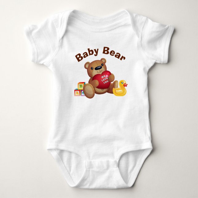 Åh, så kute Anpassade Baby Bear 1 Biet T Shirt (Framsida)
