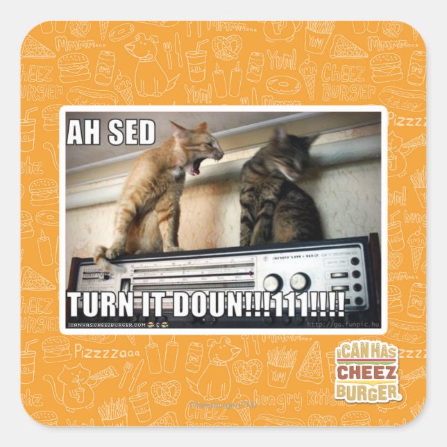 Åh, Sed Turn down! Fyrkantigt Klistermärke (Framsida)