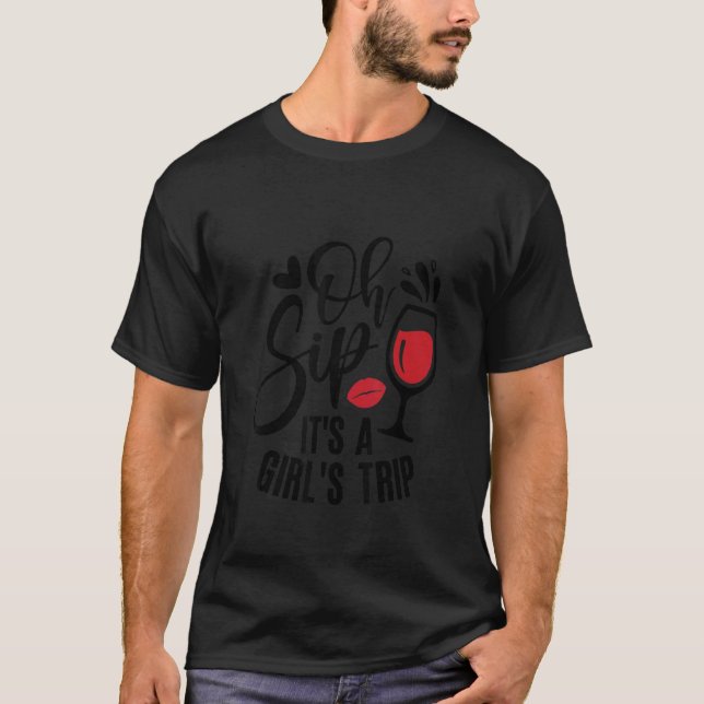 Åh, Sip, det är en flickas Resa T Shirt (Framsida)