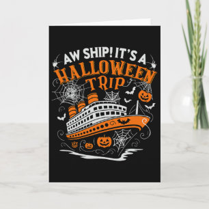 Åh Skepp Det Är En Halloween-resa Rolig Kryssning Kort