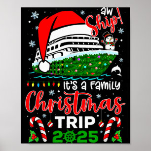 Åh skepp Det är en julkryssning resa 2025 Familj M Poster