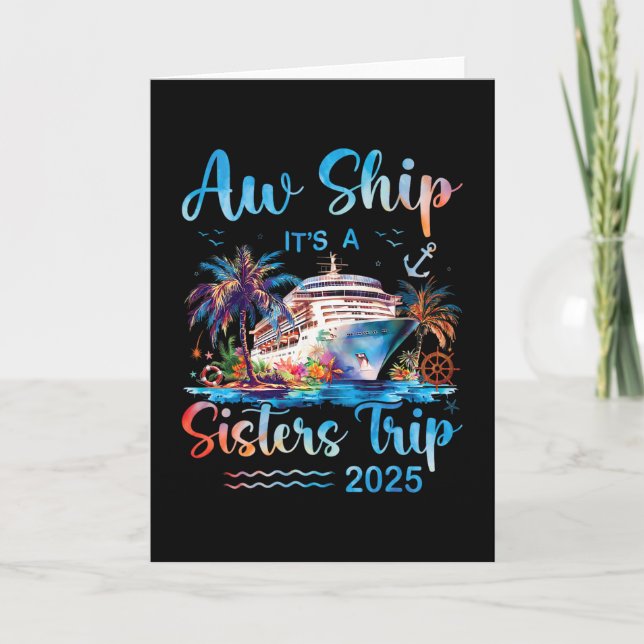 Åh Skepp Det Är En Syskonresa 2025 Semester Matcha Kort (Framsida)