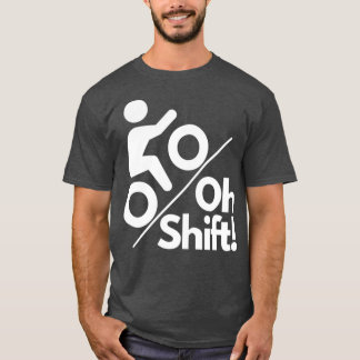 Åh, skift! Minimal bergsbike Rider Funny design T Shirt