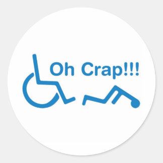 Åh, skit runt klistermärke