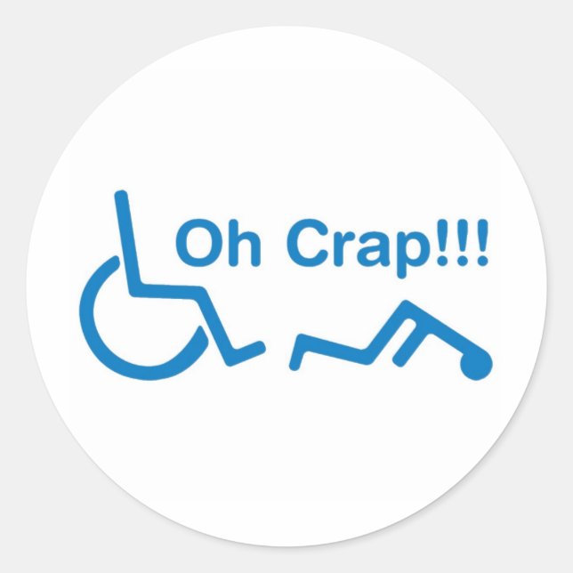 Åh, skit runt klistermärke (Framsida)