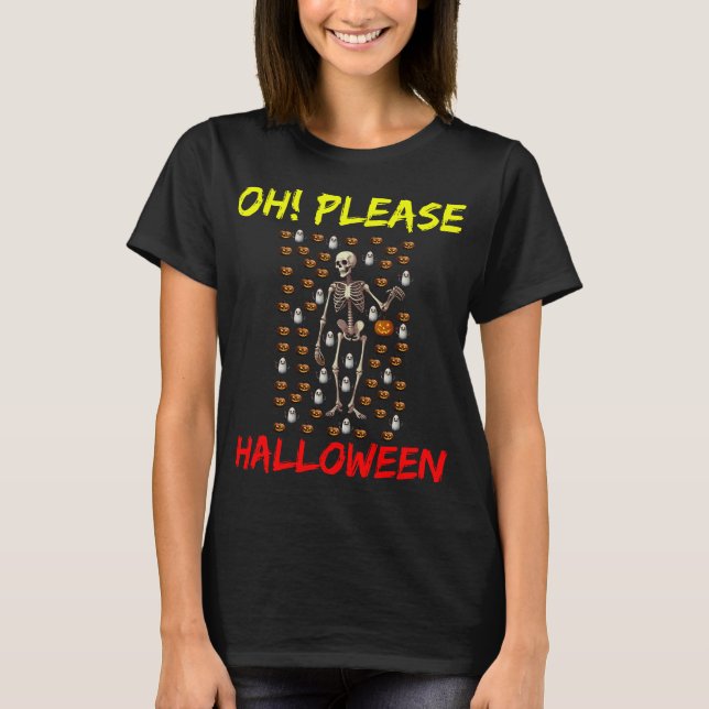 Åh! Snälla Halloween T Shirt (Framsida)