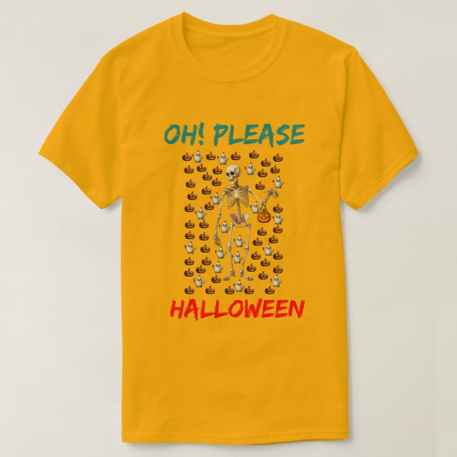 Åh! Snälla Halloween T Shirt (Design framsida)