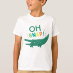 Åh Snap Alligator Crocodile Birthday Kids T-shirt<br><div class="desc">Åh Snap Alligator Crocodile Jungle Birthday Kids T-shirt designad av Belle Studio</div>