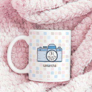 Åh, Snap! Blue Pastel Camera Coffee Mugg