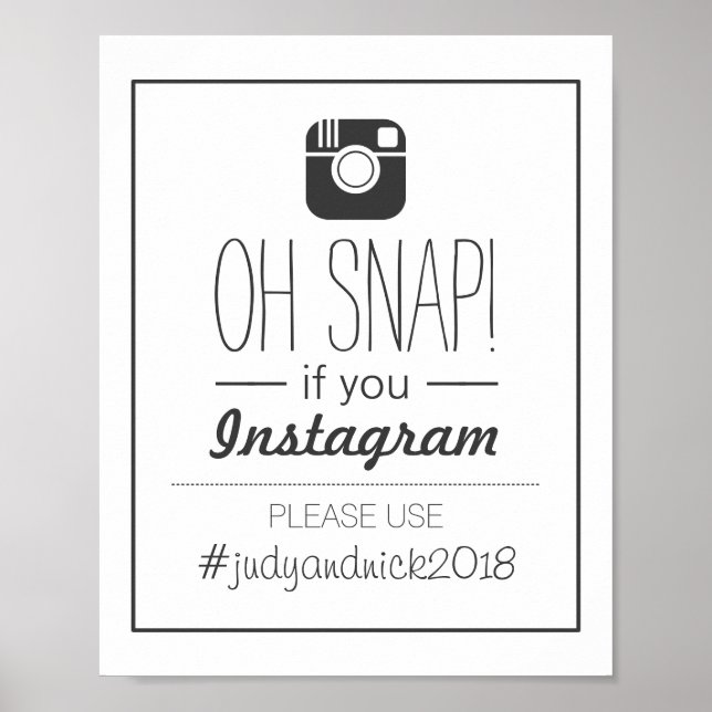 Åh, Snap! Bröllop-tecken Poster (Framsidan)
