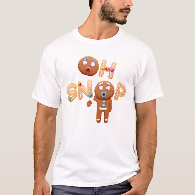 Åh Snap fin Pepparkaksgubbe jult t-shirt (Framsida)