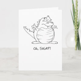 Åh, Snap! Försenat Tecknad Alligator Birthday Card Kort