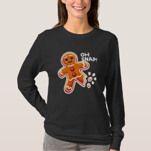 Åh, Snap! Funny Pepparkaksgubbe Cookie Broken Leg T Shirt